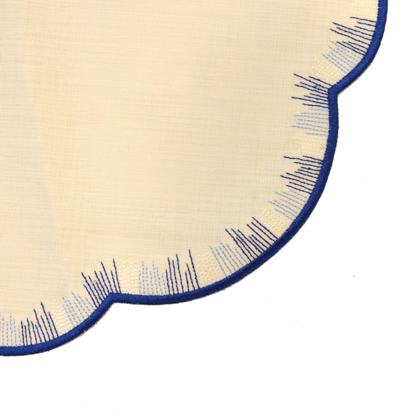 Blue Flower Shaped Napkins, S/4