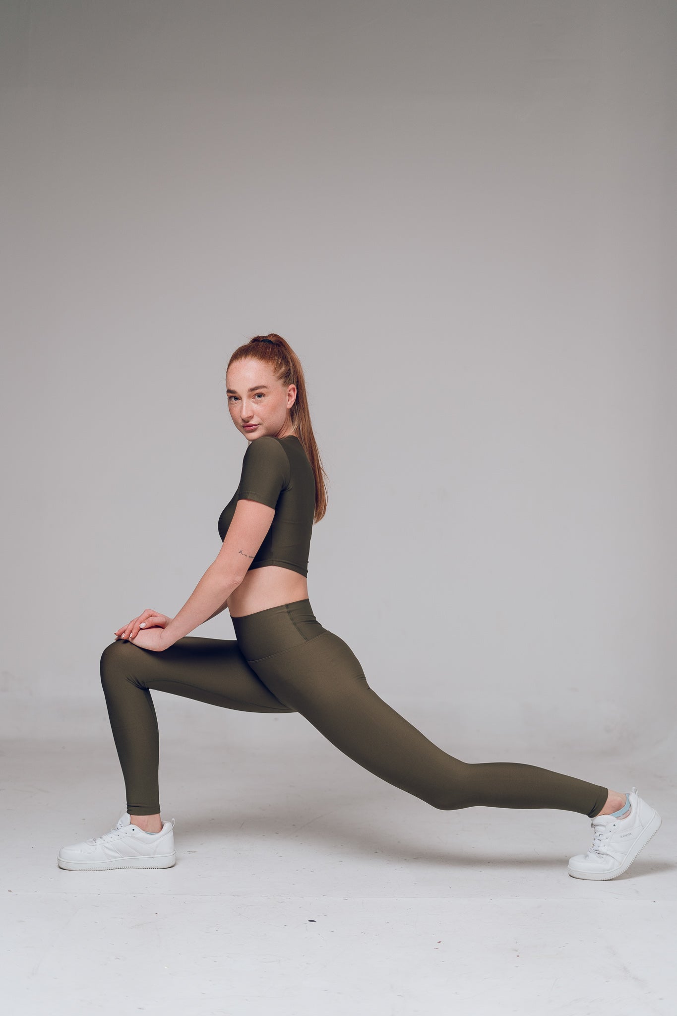 Khaki High Waist Leggings