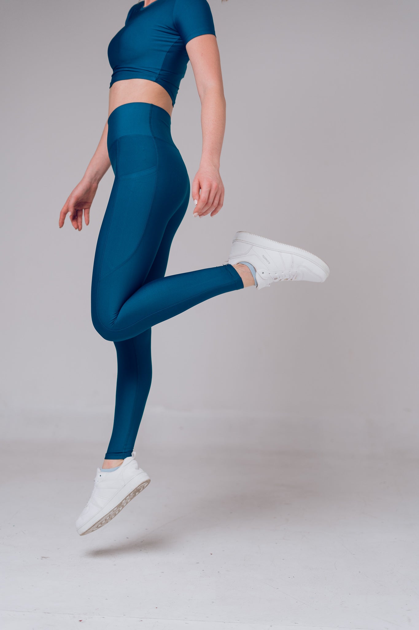 Sapphire Blue High Waist Leggings
