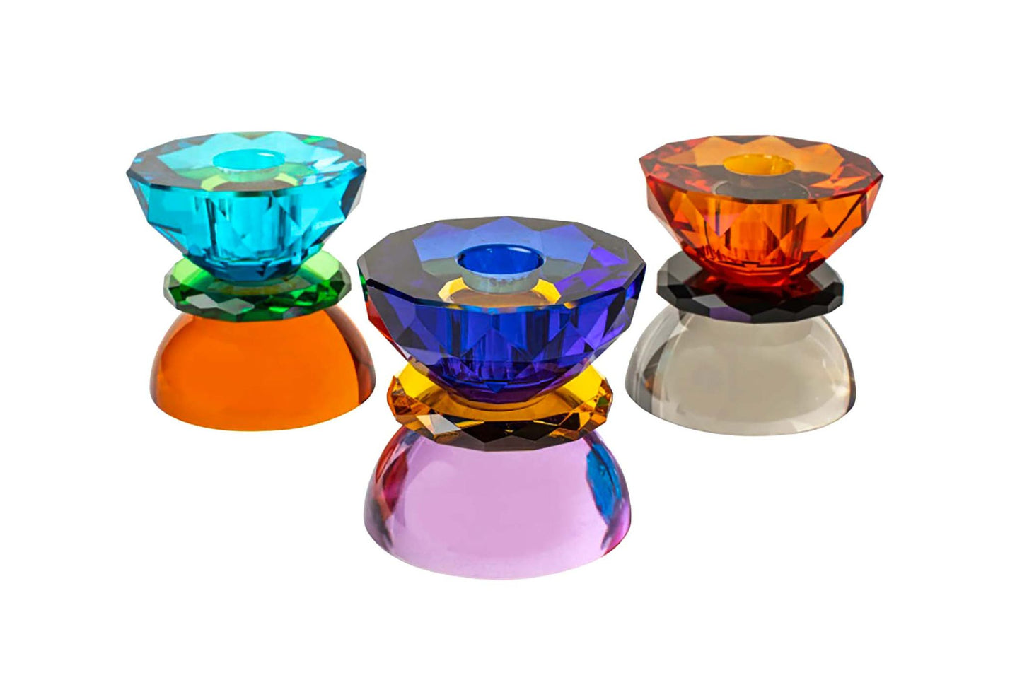 Iris Crystal Candle Holder
