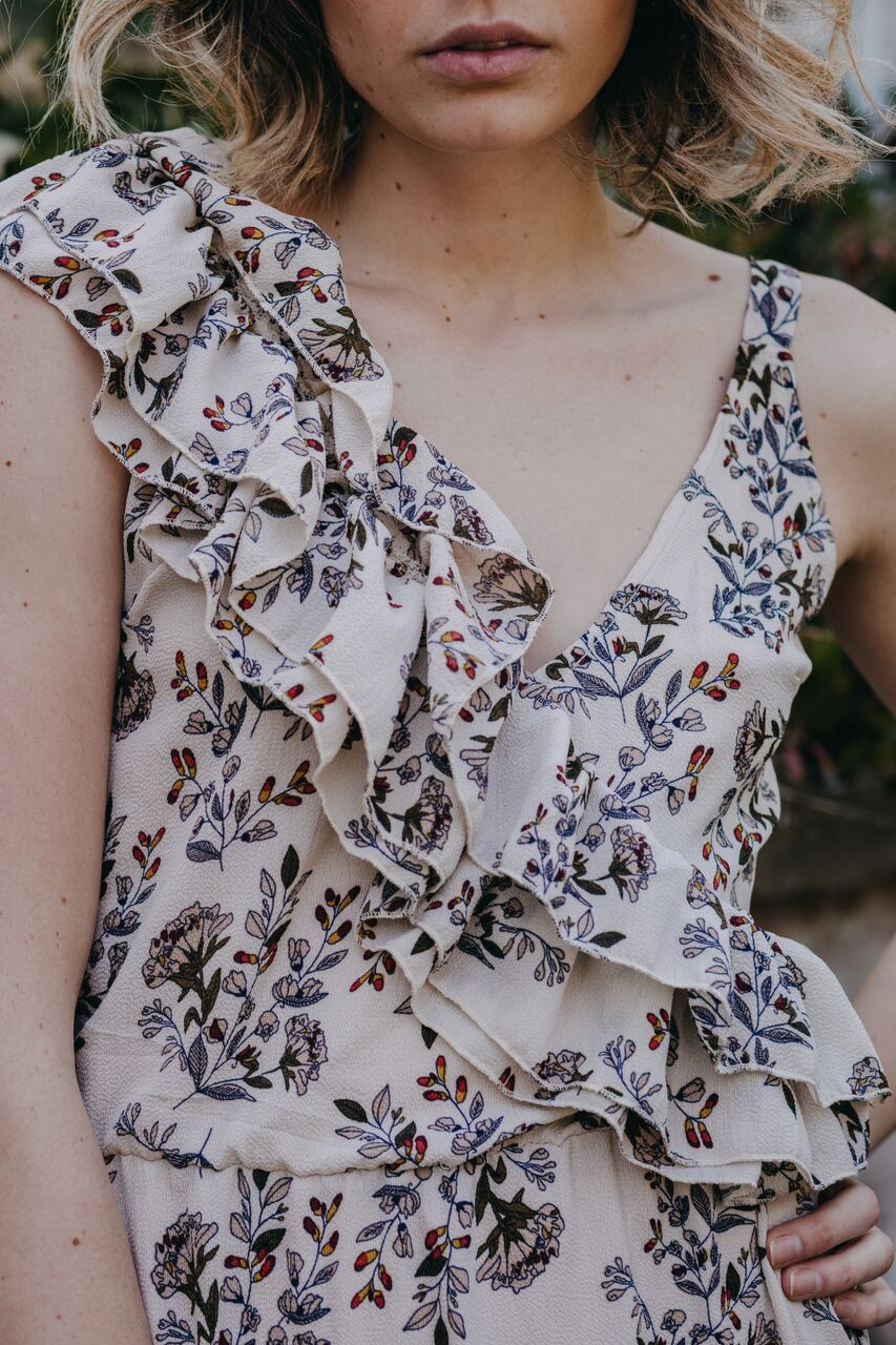 Summer Wine Ruffled Maxi Dress