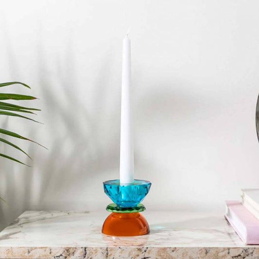 Iris Crystal Candle Holder